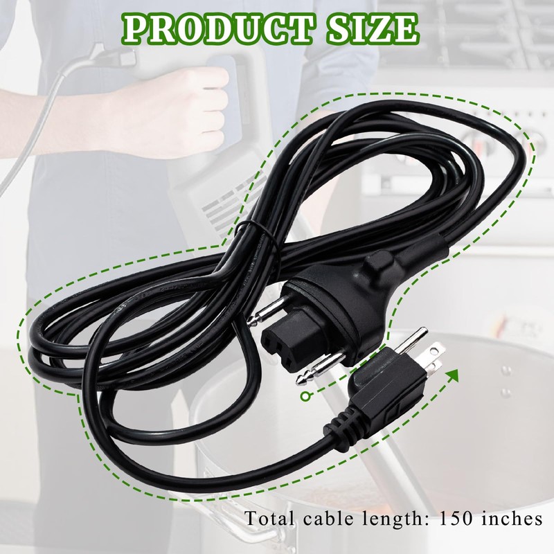Immersion Blender Power Cord Replacement Replace 89143 Fit for Robot