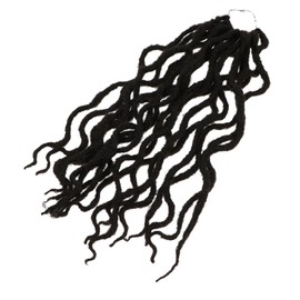 Healeved Crochet Braids Grey Hair Coverage Wig Real Touch Faux Locs Hair Extensions for Women