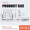 Universal Fold Down Forklift Seat with Adjustable Angle Back,Armrest,Micro Switch