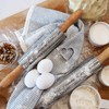 Beille Oak Wood Stainless Steel Barrel Classic Bakers Rolling Pin