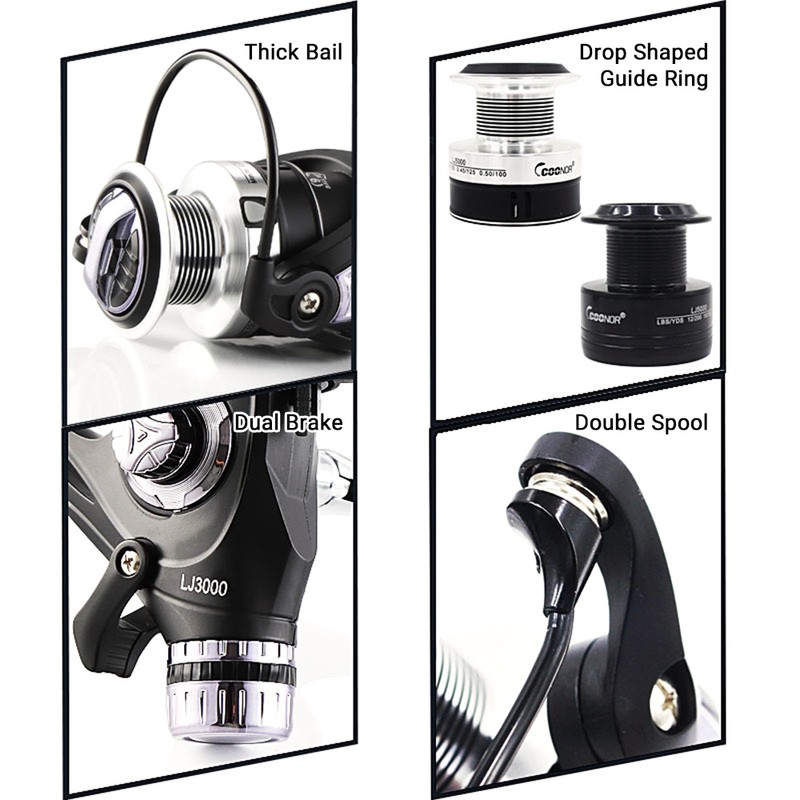 9+1 BB Fishing Reel Dual Brake System High Speed Spinning