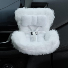Car Seat for 17cm Dolls with Air Vent Clip and Desktop Stand, Have A Seat Compatible with Doll, Doll Car Seat for Vent Clip Decoration, Gift for Dolls(No Doll)