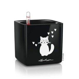 Lechuza® Cube Glossy Cat 14 Black High Gloss 14 x 14 x H 13.5 cm