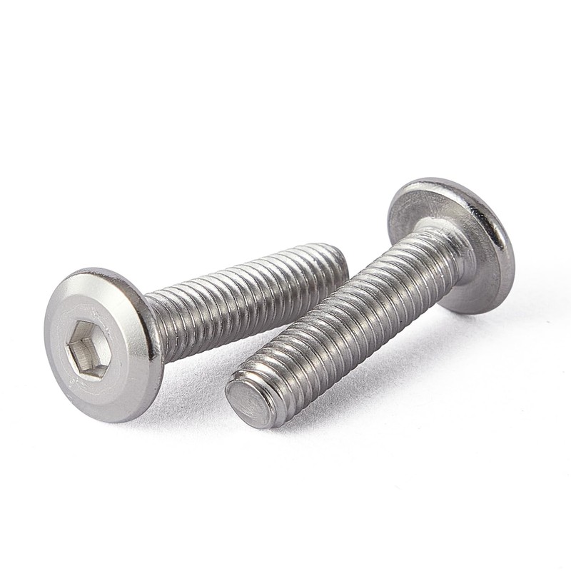 SUNXULIMI M6 x 45mm Flat Round Head Hex Socket Cap