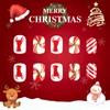 RUOKEXIN Christmas Red Press on Nails Short Square Fake Nails