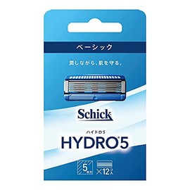 Hydro Schick Hydro 5 Basic Replacement Blades (12 Pieces), Skin Guard Included, 5 Blades, Blue