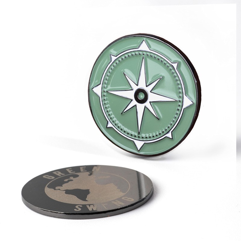 Green Swing Bamboo Golf Tees & Compass Ball Markers |