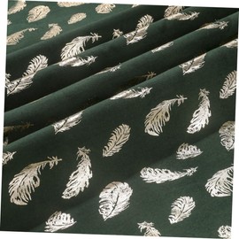 FUNOMOCYA Pattern Green Table Cloth Stamping Cotton Linen Decor Wrinkle Resistant Fadeless for Dining Outdoor Events Table Decoration