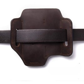 Leather Multitool Sheath,EDC Belt Organizer for Work and Daily Use,EDC Pocket Organizer for Flashlight and Multitool,Gifts for Men,Leather Sheath D Ring (Brown)