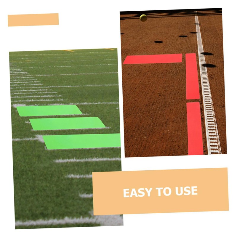 WOONEKY 6pcs Flat Rectangular Court Line Boundary Marker Set with
