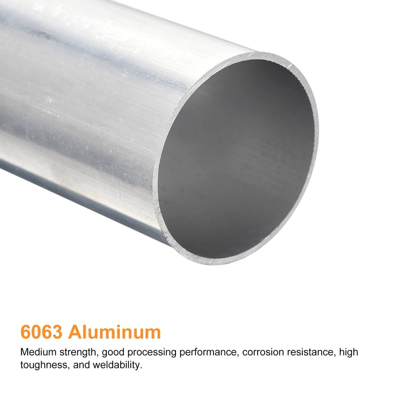 sourcing map 6063 Aluminium Round Tube 32 mm Inner Diameter