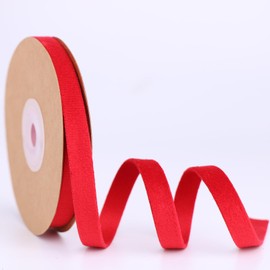 BYZANDQI Velvet Ribbon 5 m x 1 cm Velvet Decorative Ribbon Set Bow Ribbon Jewellery Ribbon Gift Ribbon Christmas (Burgundy)