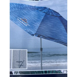 Tommy Bahama 8ft Beach Umbrella - Blue UPF-50+ NEW