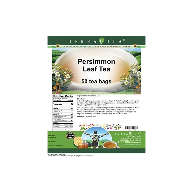 Persimmon Leaf Tea (50 tea bags, ZIN: 514993)