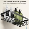 LINKINNO Pack of 2 Shower Shelves No Drilling Durable Stainless