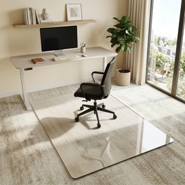 40" x 60" Glass Chair Mat for Carpet, 0.2" Thick Office Chair Mat