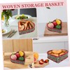 LABRIMP Handcrafted Heart Shape Woven Rattan Storage Basket Snack Fruit