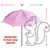 Replacement Mini Umbrella for COZYNUT Squirrel Feeder Picnic Table (Pink)