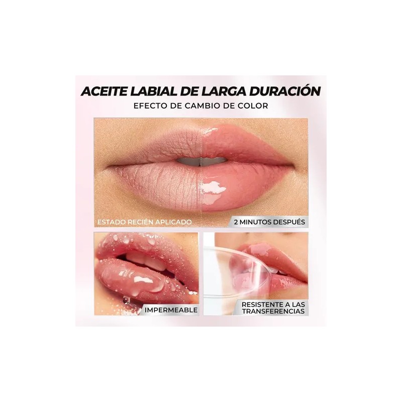 4d Hialurónico Hidratante Acabado Gloss Lip Oil Dreamy Rose