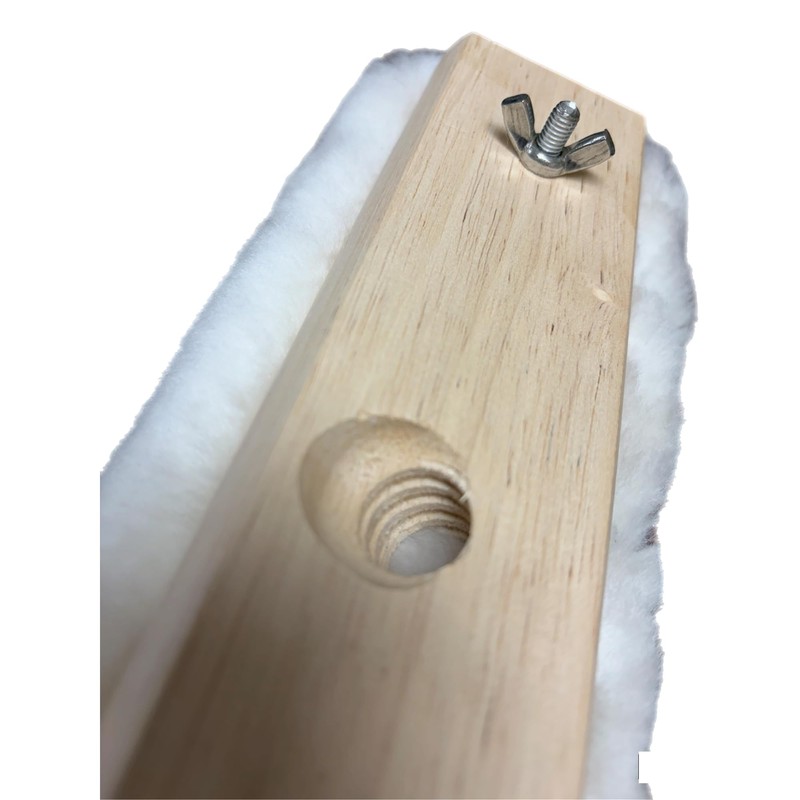 Tru-Lamb 10" Lambskin Floor Applicators (3-Pack) – 100% Natural Lambswool