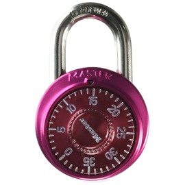 Master Lock Padlock, Standard Dial Combination Lock, 1-7/8 in. Wide, Assorted Colors, 1530DCM - 4 Pack