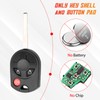 Sianxaido Key Fob Shell Case 3 Buttons Strip Key Form