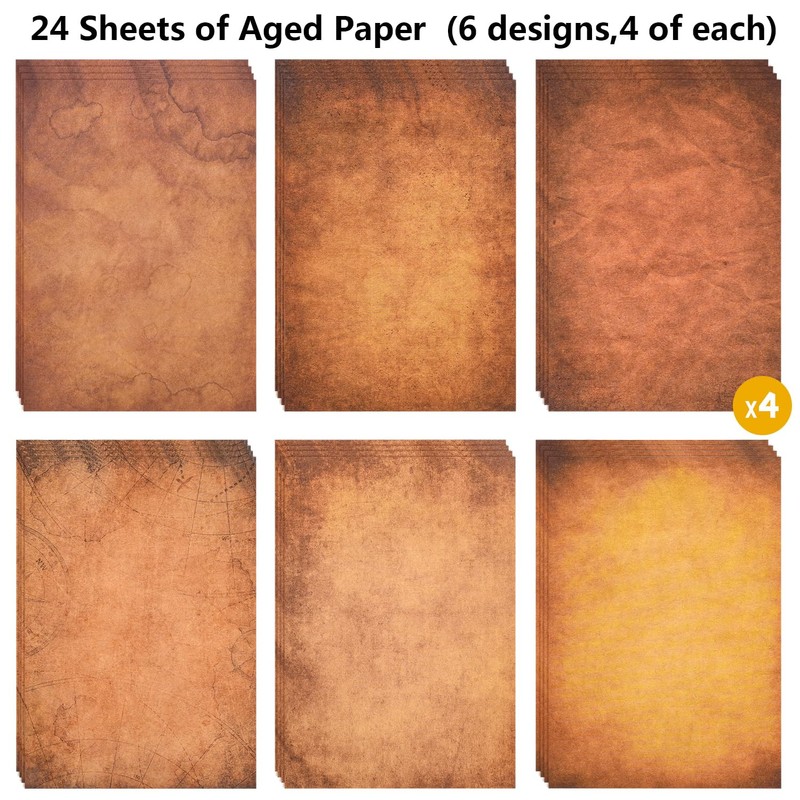Vintage Stationery Paper and Envelopes Set - 24 Sheets Classic