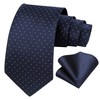 HISDERN Men's Tie with Pocket Square Dot Ties Wedding Classic