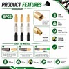 QIHAWN 9Pcs 2g Brass Dart Weight Adders, 2BA Thread for