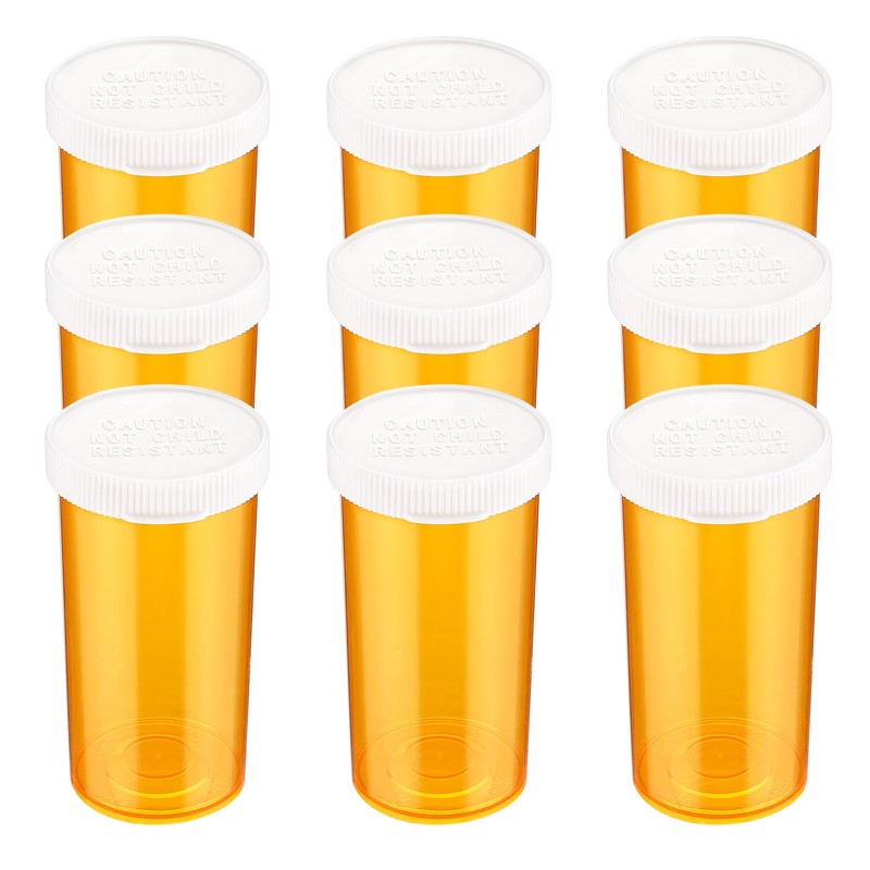 ElevateTech Empty Plastic Pill Bottles with Caps, Small Medicines Bottle