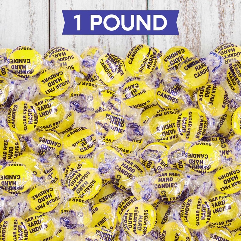 Sugar Free Lemon Hard Candy Drops - 1 Pound Approx.