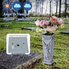 XONOR Cemetery Flowers Vase with Spike, Memorial Grave Vase Resin