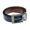 STARHIDE Mens Twist Reversible Black To Brown Leather Dress Belt