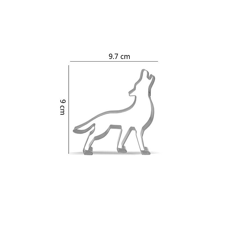 Wolf Cookie Cutter Stainless Steel 9.7cm