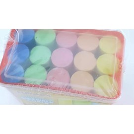 Playskool 15 pc WASHABLE SIDEWALK CHALK Assorted Colors Non-Toxic Plastic Tote
