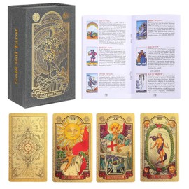 VTZAQZSS Baraja de Tarot Rider Waite Clásica (78PCS), con Guía y Caja de Regalo, Juego de Adivinación para Lectores Principiantes y Expertos