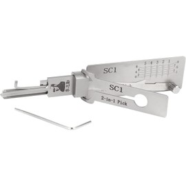 SC1 2-in-1 Professional Lock Pick & Hook Set for Door Lock Maintenance - LiShi Precision Repair Tools Kit for Locksmiths & Civilian Use