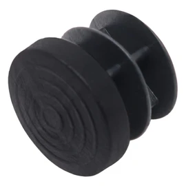 Adsamm® / 100 x Lamellar Plugs / Black / Diameter 16 - 18 mm / Round / Felt Furniture Gliders for Steel Tubular Chairs in Premium Quality