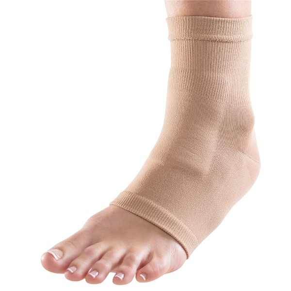 NatraCure Fitted Dorsum Protection Sock Gel Sleeve -1 Piece (S/M) For Relief from Lace Bite from Ice Skating and Hockey