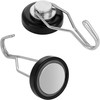 POPPSTAR 4 Pieces Magnet Hook Extra Strong Rotatable (Clamping Force