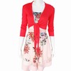 Gloop Women's Beautiful Elegant Long Sleeve Bolero Jacket Knot -