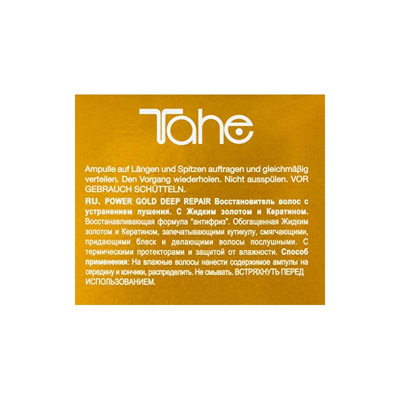 Tahe Botanic Power Gold - Tratamiento para el cabello anticongelante