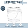 Domensi 6 Pcs Clear Square Bucket with Lid Food Ice