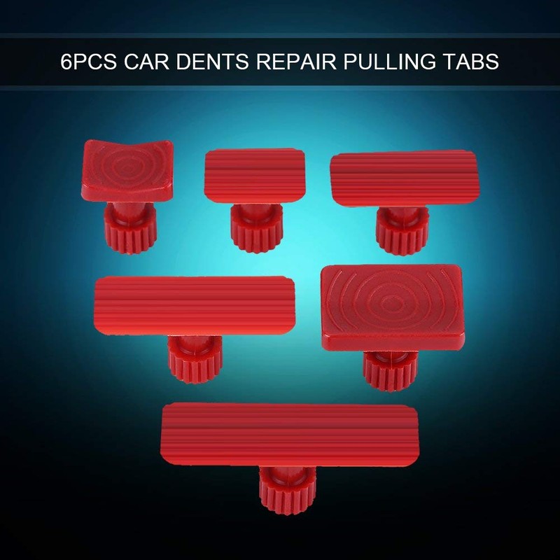 Paintless Dent Repair Tool, 6pcs Paintless Dent Removal Puller Tabs
