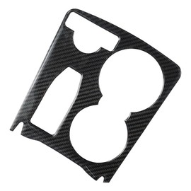 BYOBYO Carbon Fiber Central Console Cup Holder Cover Black Car Armrest Water Cup Holder Frame Cover Trim for Benz C,E Class W204(2007-2013) W212(2010-2012) C180 C200 E260 E300 Car Accessories