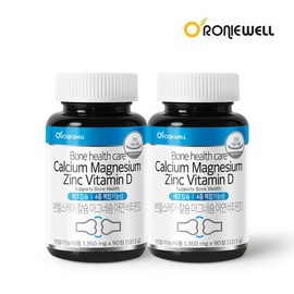 Ronniwell [로니웰] 본헬스케어 칼슘 마그네슘 아연 비타민D 90정 x 2개 (총 6개월분) [Loniewell] Bone Healthcare Calcium Magnesium Zinc Vitamin D 90 Tablets x 2 (Total 6 Months Supply)