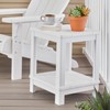 Keter Deluxe Adirondack Side Table - White