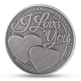 Mabor Lucky Coin I Love You Four-Leaf-Clover Pocket Hug Coin Double Sided Pocket Token Romantic Love Expression for Date Night Gift for Men & Women Husband & Wife