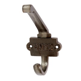 Hammer and Tongs - Great North of England Railway Double Wall Hook - W53mm x H101mm - Raw