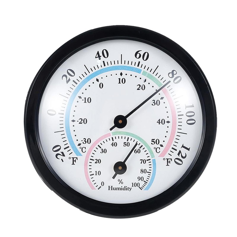Small Thermo-Hygrometer | Temperature Humidity Mechanical Gauge 2-in-1 | Indoor